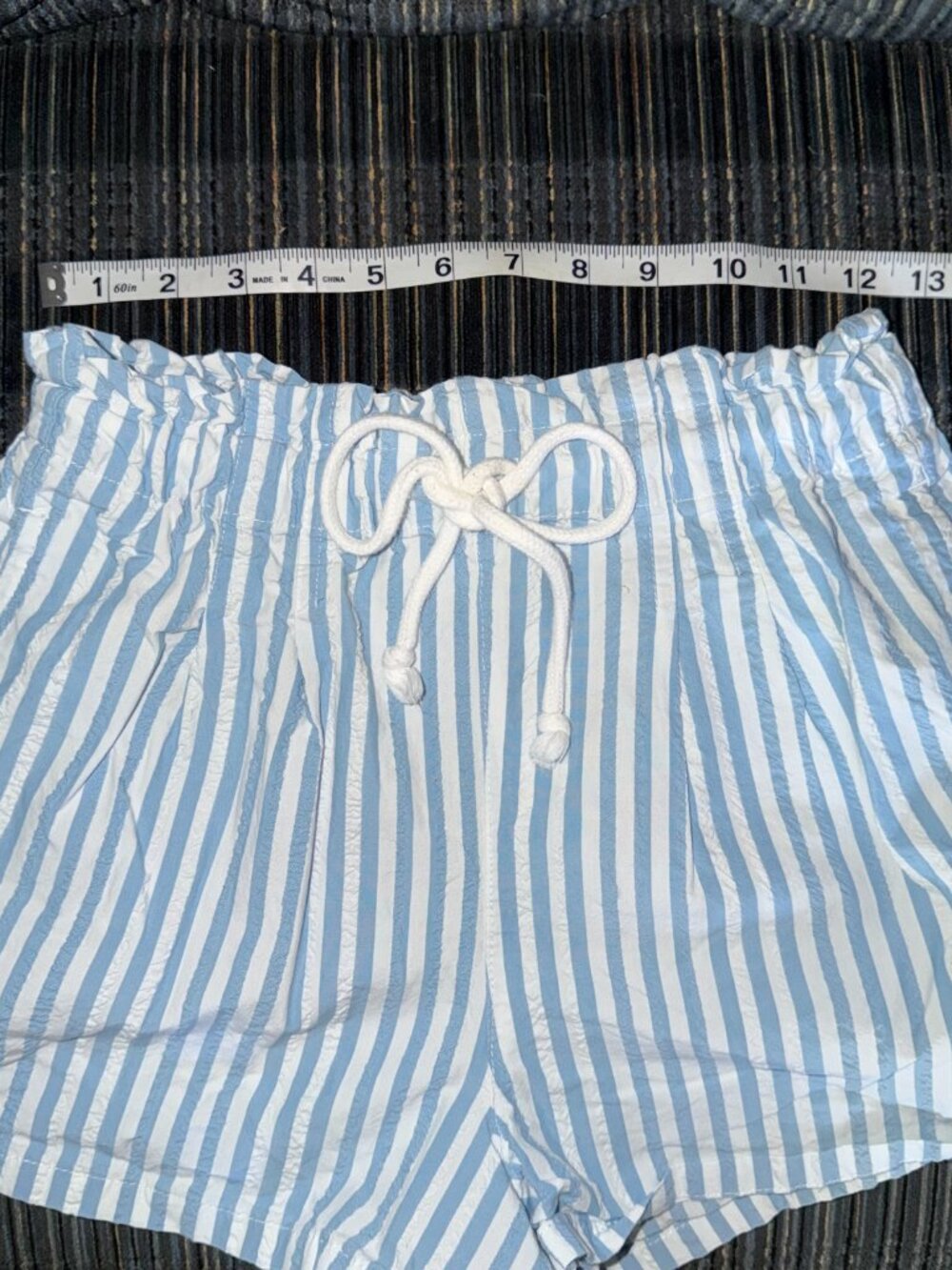 wild fable blue and white striped shorts - Picture 4 of 6